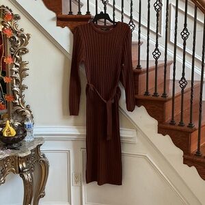 Brave Soul Rust Ribbed Knit Sweater